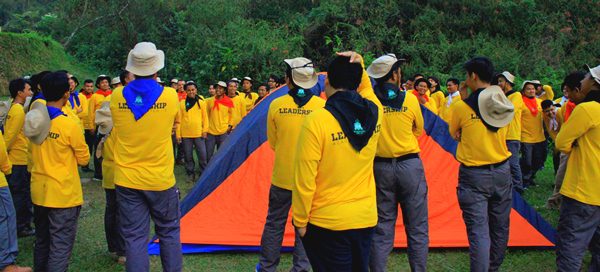 outbound training Built tent